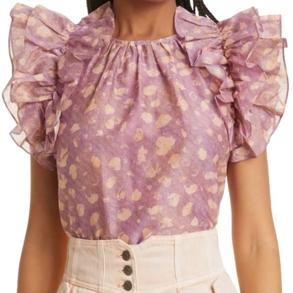 Ulla Johnson Manon Ruffle Top - Size 6